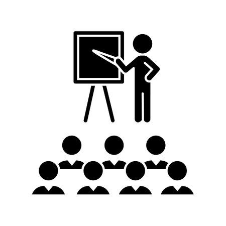 teacher icon vector. lesson illustration sign. training symbol or logo.のイラスト素材