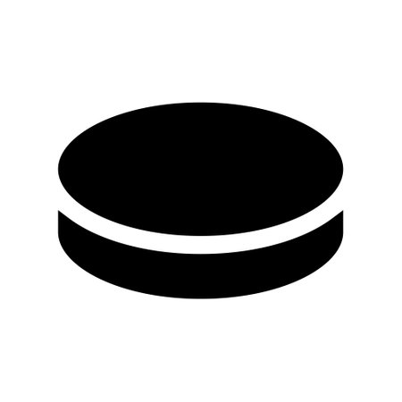 Hockey puck icon vector. hockey illustration sign. Sport symbol or logo.のイラスト素材