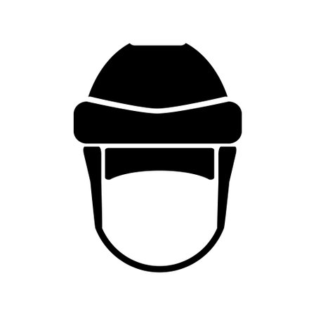 Hockey helmet icon vector. Hockey illustration sign. Sport symbol or logo.のイラスト素材