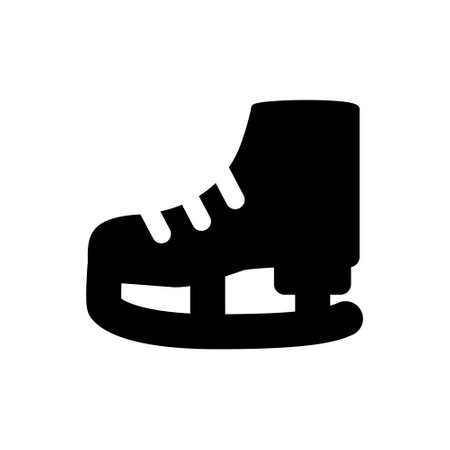 Skates vector icon. Hockey illustration sign. Sport symbol or logo.のイラスト素材