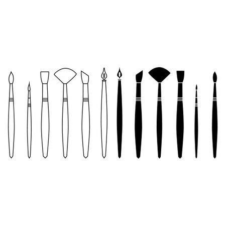 Drawing icon vector set. brush illustration sign collection. representational sign or symbol.のイラスト素材
