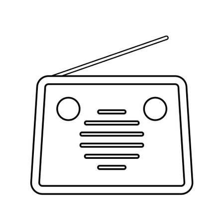 Radio icon vector. antenna illustration symbol. electrical sign or logo.のイラスト素材