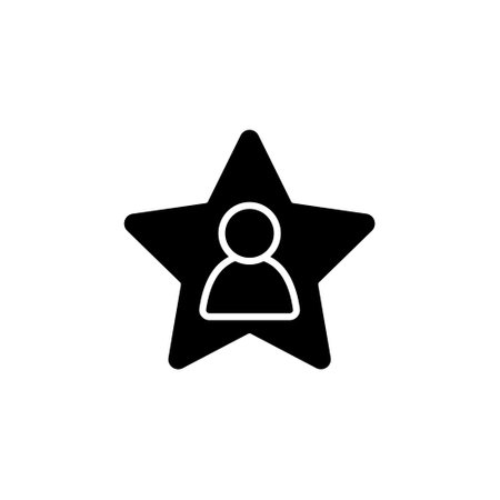 Employee of the month icon. talent award illustration sign. outstanding achievement symbol. winner logo. first place winner symbol. reward for good work. successful person.のイラスト素材