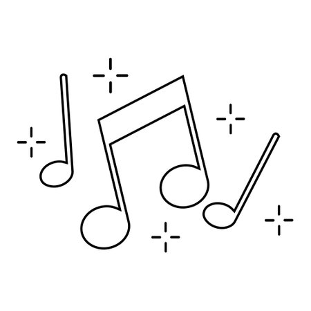 Note icons vector. Music illustration sign. sound symbols.のイラスト素材