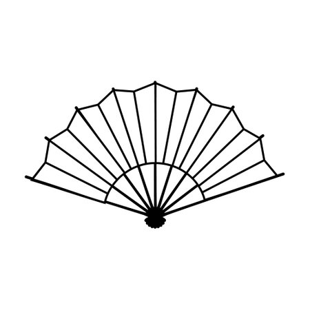 Hand fan icon vector. fan illustration sign. Hot symbol or logo.のイラスト素材