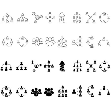 Referral program icon vector set. Referral illustration sign collection. team symbol. management logo.のイラスト素材