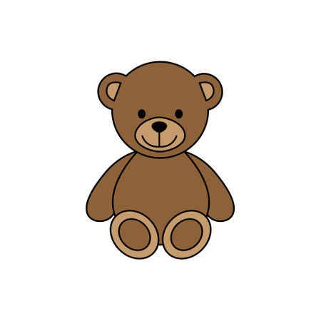 Teddy bear vector icon. baby bear illustration sign. Toy bear symbol or logo.のイラスト素材