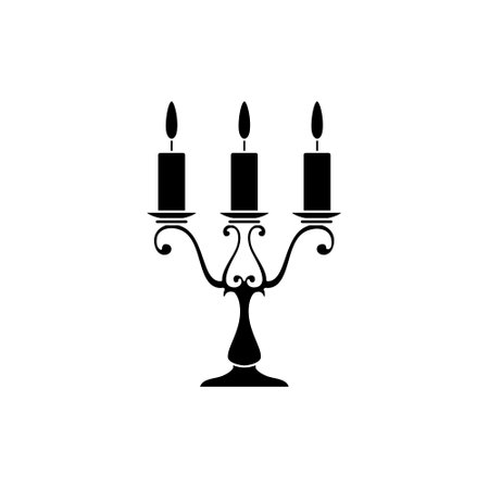 candle stick icon. Flat illustration of candlestick icon for web designのイラスト素材