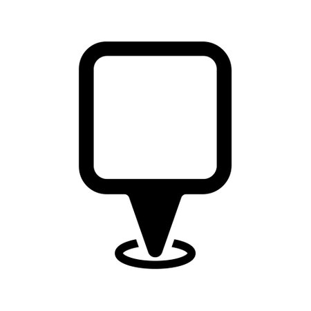 location vector icon. Point illustration sign. position symbol. place logo.のイラスト素材