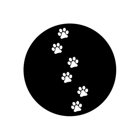 Heart paw icon vector. Dog paw illustration sign. love dog symbol.のイラスト素材