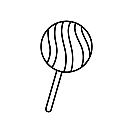 sweet lollipop icon over white background, line style, vector illustrationのイラスト素材