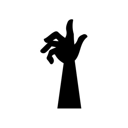 Zombie hand icon vector. hand illustration sign. Halloween symbol.のイラスト素材