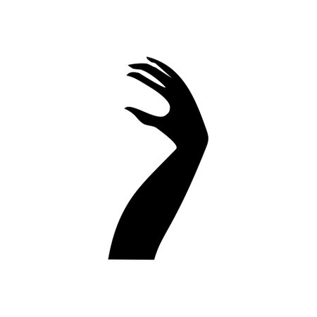 Zombie hand icon vector. hand illustration sign. Halloween symbol.のイラスト素材