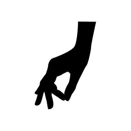 Hand symbol icon vector. Hand illustration sign. Symbol shown by the hand sign.のイラスト素材