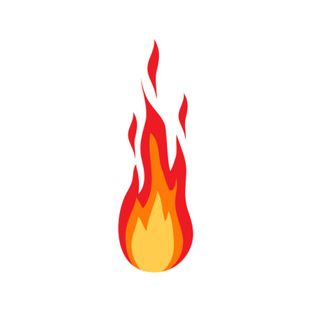 Fire icon vector set. Flame illustration sign collection. Burn symbol. Hot logo.のイラスト素材