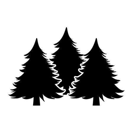 Forest icon vector. Wood illustration sign. Pine tree symbol. Christmas tree logo.のイラスト素材