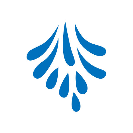 Water drops icon vector. Water illustration sign. Spray symbol. Ocean , Sea mark.のイラスト素材