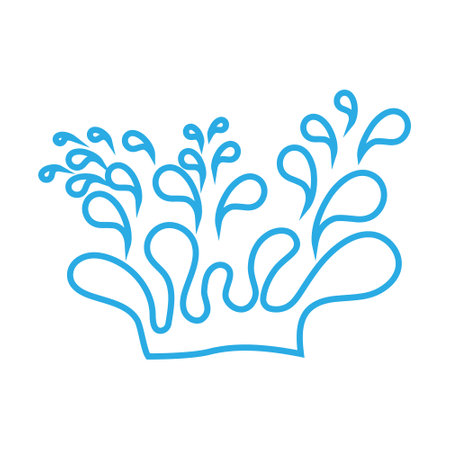 Water drops icon vector. Water illustration sign. Spray symbol. Ocean logo. Sea mark.のイラスト素材