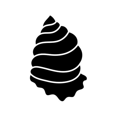 Seashell icon vector. Shell illustration sign. Sea life symbol or logo.のイラスト素材