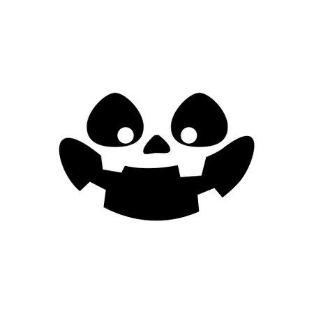 Halloween Face icon vector. Scary face illustration sign. Pumpkin face symbol or  .のイラスト素材