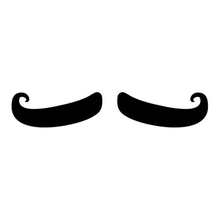Mustache vector icon. Barbershop illustration sign. haircut symbol or logo.のイラスト素材