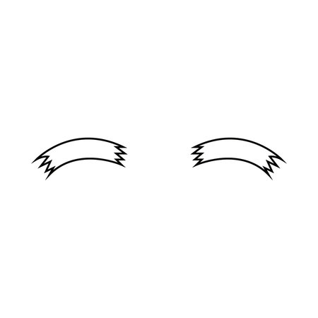 Brows icon vector. Mustache illustration sign. Barberry shop symbol or logo.のイラスト素材