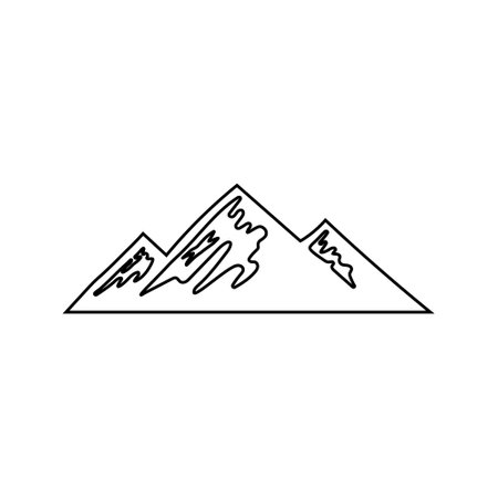 Mountain icon. Flat illustration of mountain vector icon for web designのイラスト素材