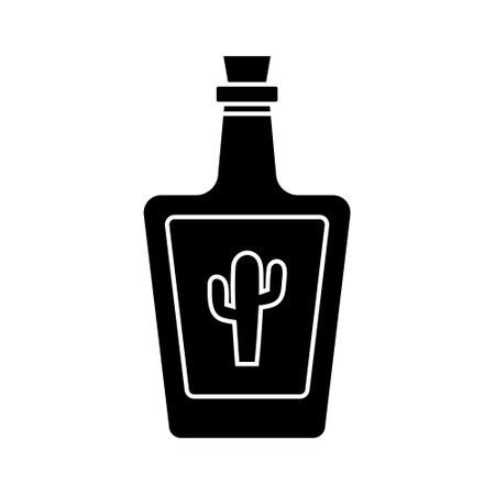 Tequila icon vector. Alcohol illustration sign. Bar symbol. Party logo.のイラスト素材