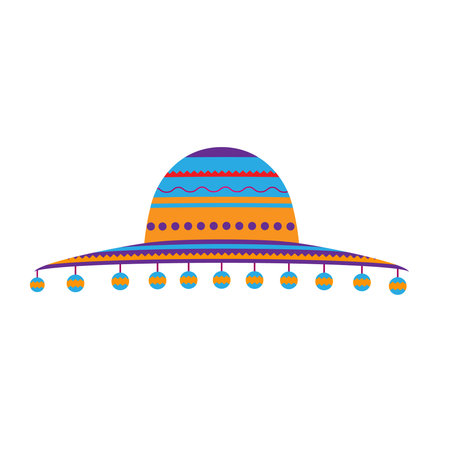 Sombrero icon vector. Headdress illustration sign. Mexico symbol or logo.のイラスト素材