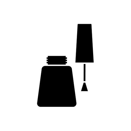 Nail polish icon vector. Cosmetics illustration sign. Makeup symbol. Beauty logo.のイラスト素材