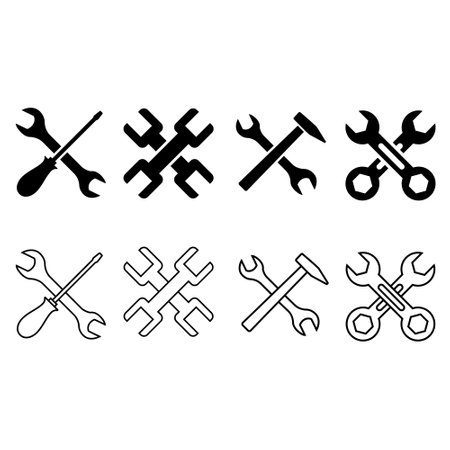 Repair icon vector set. Service center symbol. Fix illustration sign collection. read logo.のイラスト素材