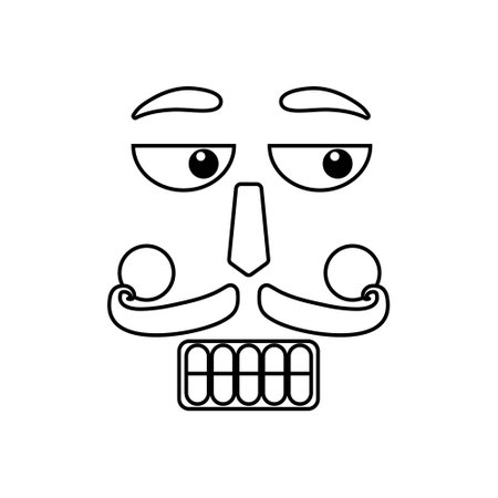 Nutcracker face icon vector. Nutcracker illustration sign. Ballet symbol or logo.のイラスト素材