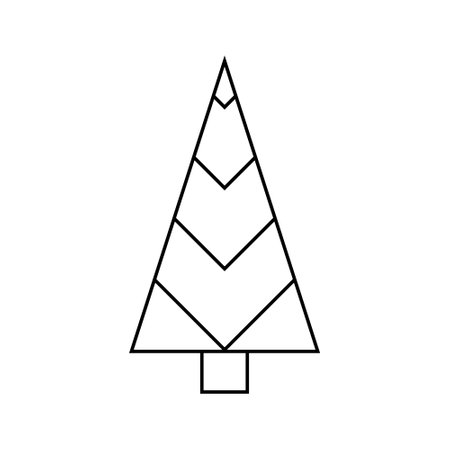 Christmas tree vector icon. new year illustration sign. winter symbol.のイラスト素材