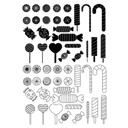 Peppermint Candy icon vector set. Sweet illustration sign collection. Candy symbol. Dessert logo.のイラスト素材