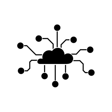 AI icon vector. cloud service illustration sign. smart digital symbol. technology logo.のイラスト素材