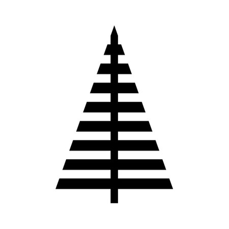 Christmas tree vector icon. new year illustration sign. winter symbol.のイラスト素材