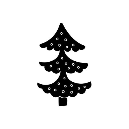 Christmas tree vector icon. new year illustration sign. winter symbol.のイラスト素材