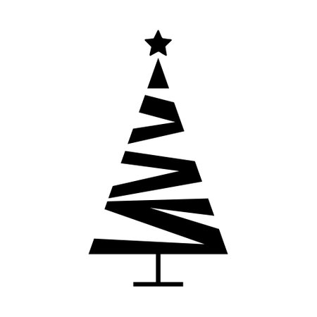 Christmas tree vector icon. new year illustration sign. winter symbol.のイラスト素材
