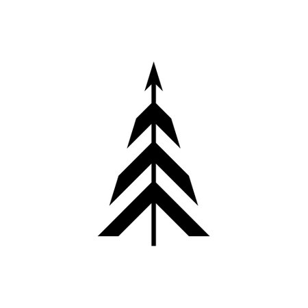 Christmas tree vector icon. new year illustration sign. winter symbol.のイラスト素材