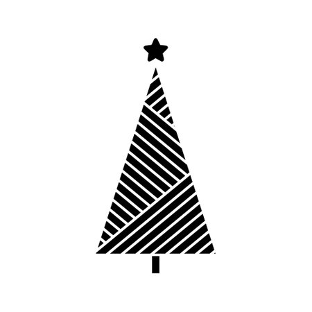 Christmas tree vector icon. new year illustration sign. winter symbol.のイラスト素材