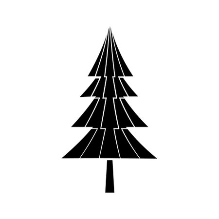 Christmas tree vector icon. new year illustration sign. winter symbol.のイラスト素材