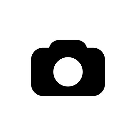 Camera icon vector. Photo illustration sign. Photo studio symbol or logo.