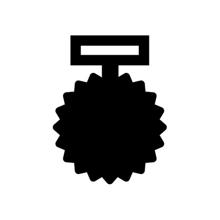 Medal template icon vector. Award shape illustration sign. Medal laser cutting symbol or logo.のイラスト素材