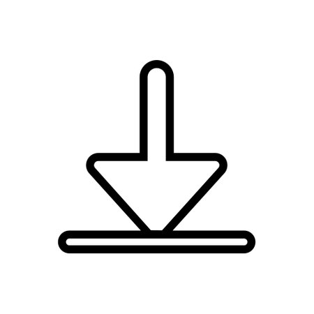 Download icon vector. Upload button illustration. Load symbol or logo.のイラスト素材