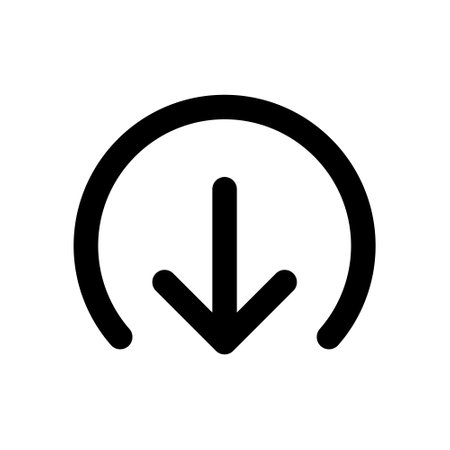 Download icon vector. Upload button illustration. Load symbol or logo.のイラスト素材
