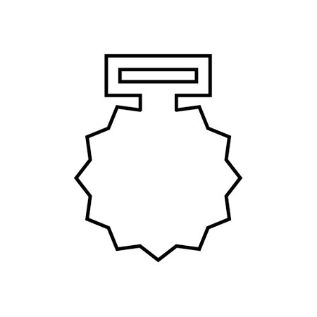 Medal template icon vector. Award shape illustration sign. Medal laser cutting symbol or logo.のイラスト素材