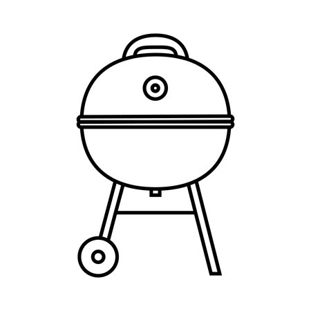 BBQ icon vector. Grill illustration sign. Picnic symbol or logo.のイラスト素材