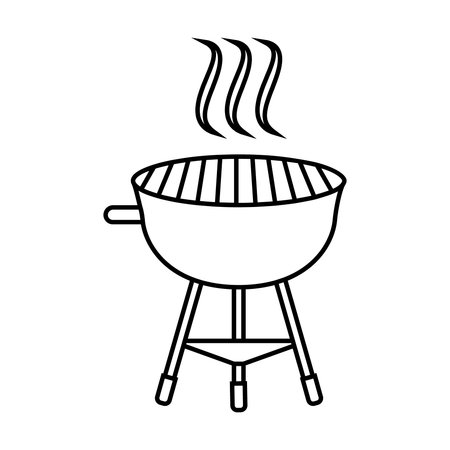 BBQ icon vector. Grill illustration sign. Picnic symbol or logo.のイラスト素材