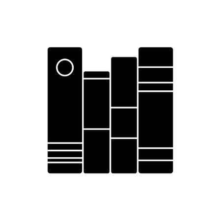 Books icon vector. Library illustration sign. Archive symbol. Textbooks logo.のイラスト素材
