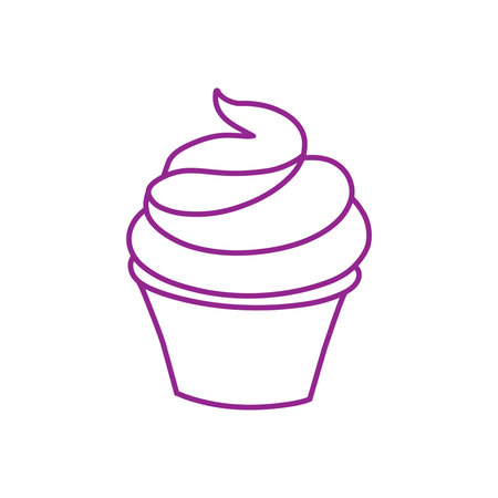 Cupcake icon vector. Cake illustration sign. Sweet symbol or logo.のイラスト素材